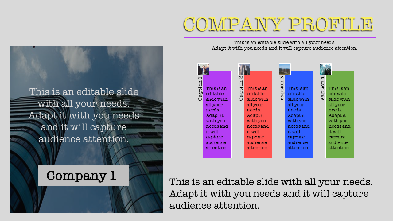 Free - Company Profile PowerPoint Template and Google Slides